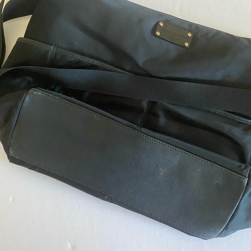 kate spade black nylon diaper bag